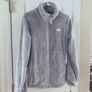 The North Face Women's White Fleece Osito High Collar Warm Jacket Large